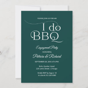 Moda I DO BBQ Engagement Party Invitación
