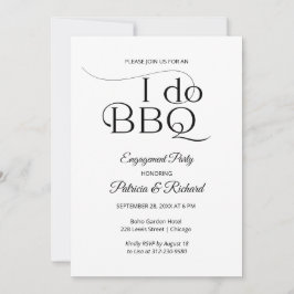 Moda I DO BBQ Engagement Party Invitación