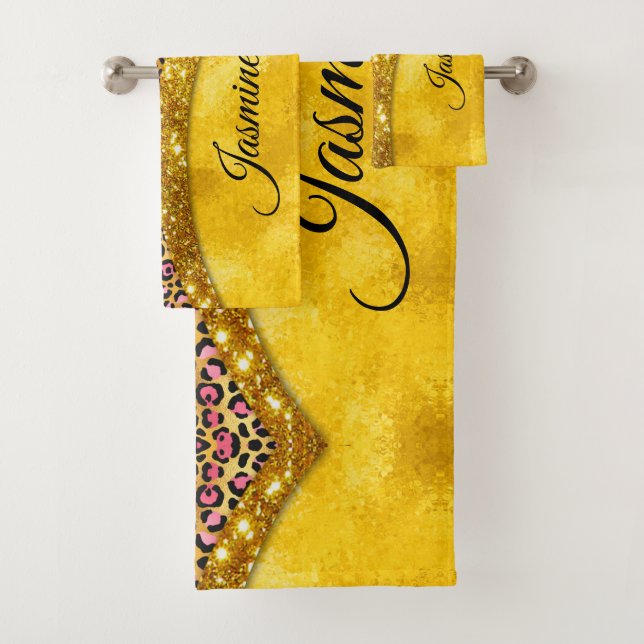 Moda imitación de oro purpurina impresión animal r (In situ)