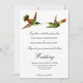 Moda Invitación a la boda de Hummingbird Terracott