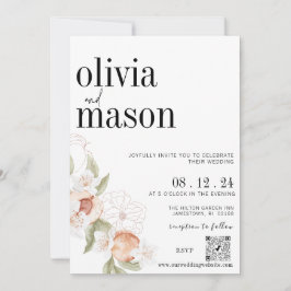 Moda Invitación a la Boda Presupuestaria Moderna c