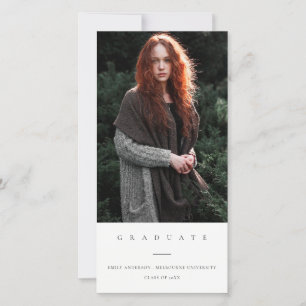 MODA INVITACIÓN DE GRADUACIÓN DE FOTOS MÍNIMAS LIM