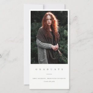 MODA INVITACIÓN DE GRADUACIÓN DE FOTOS MÍNIMAS LIM