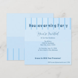 Moda Invitación Fiesta de la moderna valla azul