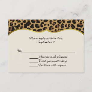 Moda Jaguar Imprimir tarjeta RSVP para todos los f