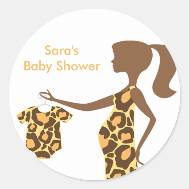 Moda Leopard Print Baby Pegatinas (Anverso)