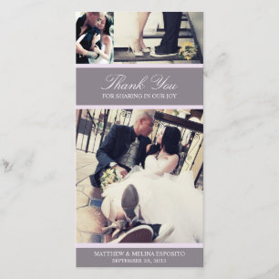 MODA LILAC GRATITUD BODA GRACIAS TARJETA