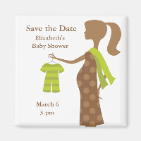 Moda Mamá para ser Baby Shower Guardar los imanes 