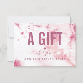 Moda Mármol rosa Elegante Salón De Belleza Glam Mo