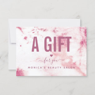 Moda Mármol rosa Elegante Salón De Belleza Glam Mo