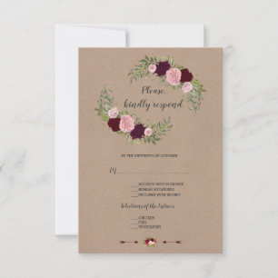 Moda Marsala Craft Floral Boda RSVP