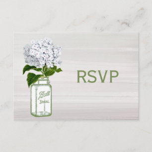 Moda Mason Jar & White Hydrangea RSVP