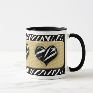 Moda mi taza del estampado de zebra del amarillo