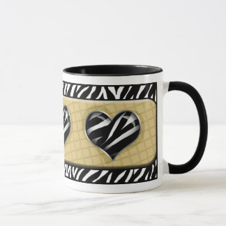 Moda mi taza del estampado de zebra del amarillo