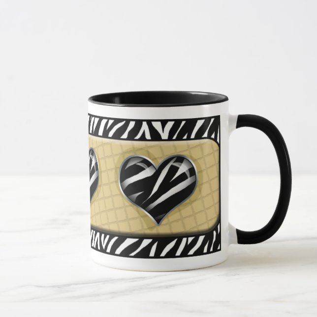 Moda mi taza del estampado de zebra del amarillo (Derecha)