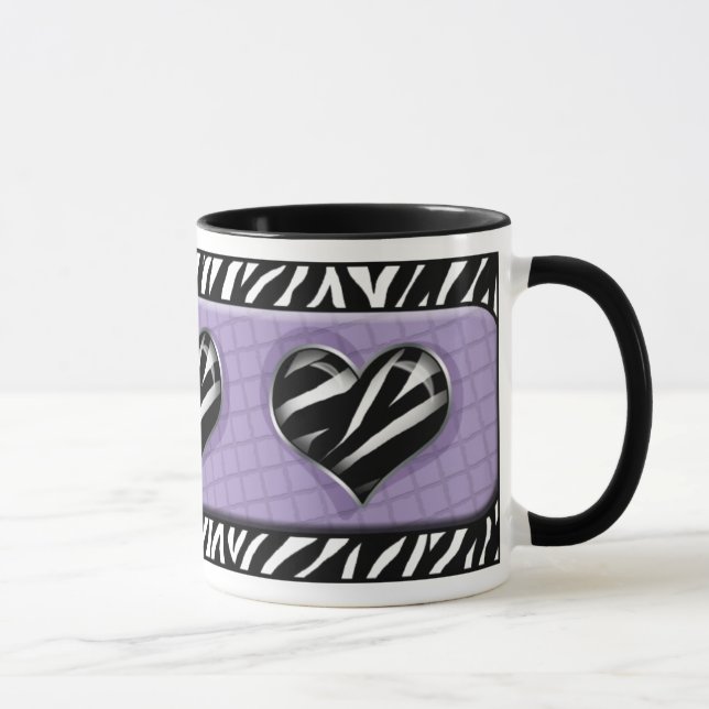 Moda mi taza púrpura del estampado de zebra del (Derecha)