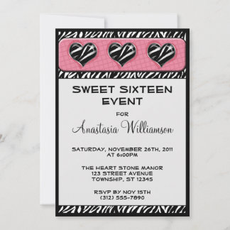Moda Mis invitaciones de cumpleaños rosados para l