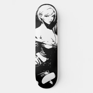 Moda Modelo Chica Cubierta de skateboard