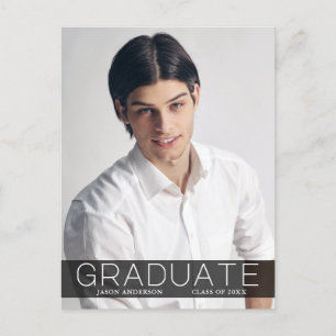 Moda moderna 1 Invitación de foto graduada