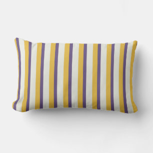 Moda moderna almohada de rayas amarillas y violeta