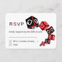 Moda moderna Black Red White Casino Vegas RSVP