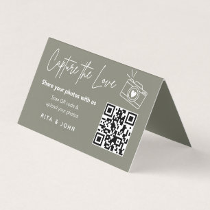 Moda moderna Captura la tarjeta plegada código QR