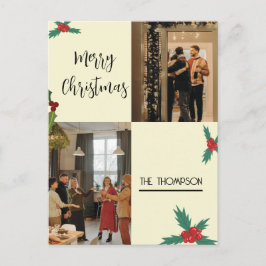 Moda moderna Holly Berries 2 foto Feliz Navidad