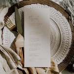 Moda moderna Oro vintage Comamos el menú Boda<br><div class="desc">Esta moderna moda de oro vintage vamos a comer un menú boda, perfecto para un boda sencillo. El diseño de boho neutro presenta una tipografía bohemia rústica única y elegante de color oro y marfil crema. Este menú se puede utilizar para la recepción de bodas, la cena de ensayo o...</div>
