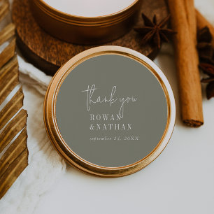 Moda moderna Sage Green Gracias Pegatinas