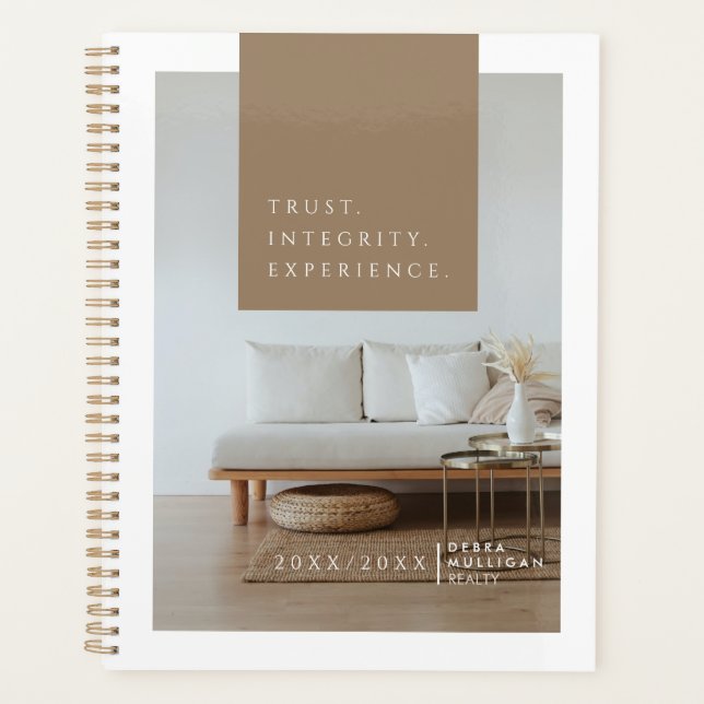 Moda Moderno Realtor Espiral Planificador de Agend (Anverso)