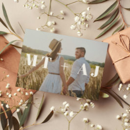 Moda Monograma Foto superpuesta Guardar la fecha