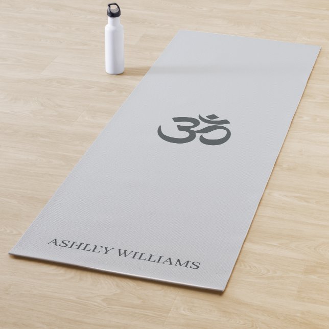 Moda Monograma Om Símbolo Pastel Azul Yoga Mat (In situ)