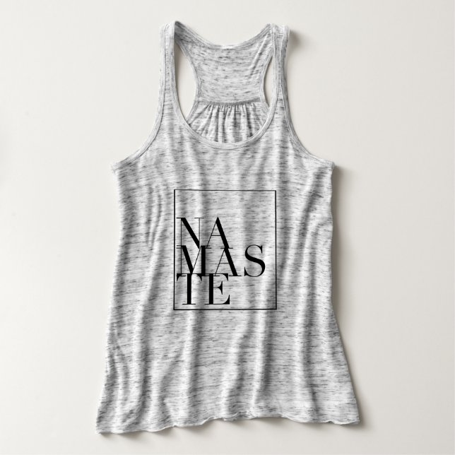 Moda Namaste Square Yoga Tank Top (Diseño del anverso)