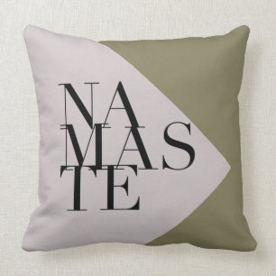 Moda Namaste Yoga inspirado en almohada cuadrada