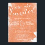 MODA NARANJA COLOR DE AGUA INVITACIÓN DE BODA<br><div class="desc">INVITACIÓN DE BODA DE PINTURA DE COLOR DE AGUA NARANJA DE moda: UTILICE EL PROMPT PARA PERSONALIZAR DE SU DISEÑO. SI QUIERES CAMBIAR EL GRÁFICO O LOS COLORES,  POR FAVOR CONTACTE CONMIGO A TRAVÉS DE MI TIENDA. ANTIQUE CHANDELIER ANTIQUECHANDELIER.CA</div>