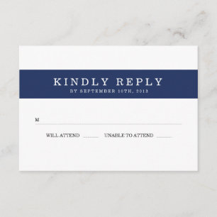 Moda Navy Stripes Wedding RSVP