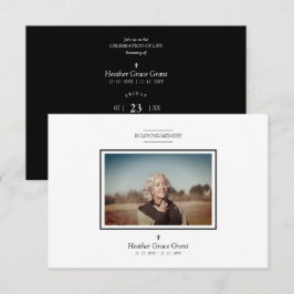 Moda negra Sofisticado funeral Minimalista de foto