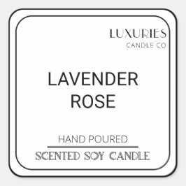 Moda Negrita Etiqueta Moderna De Vela De Soja Blan