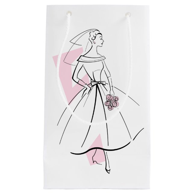 Moda Novia Bolsa de regalo rosa pequeña (Anverso)