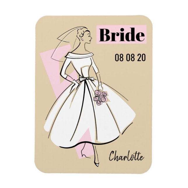 Moda Novia Neutral Brida imán flexible (Vertical)