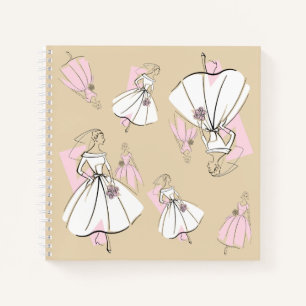 Moda Novia Neutral Multi cuaderno cuadrado