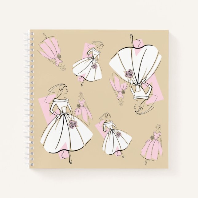 Moda Novia Neutral Multi cuaderno cuadrado (Anverso)