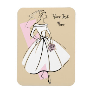 Moda Novia Neutral Textos imán flexible