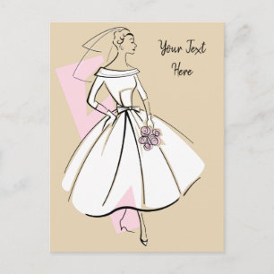 Moda Novia Neutral Textos postal beige