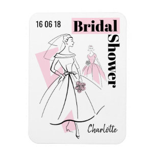 Moda Novia Rosa Ducha Bridal imán flexible