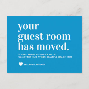 Moda Ocean Blue Guest Room Moving Invitación