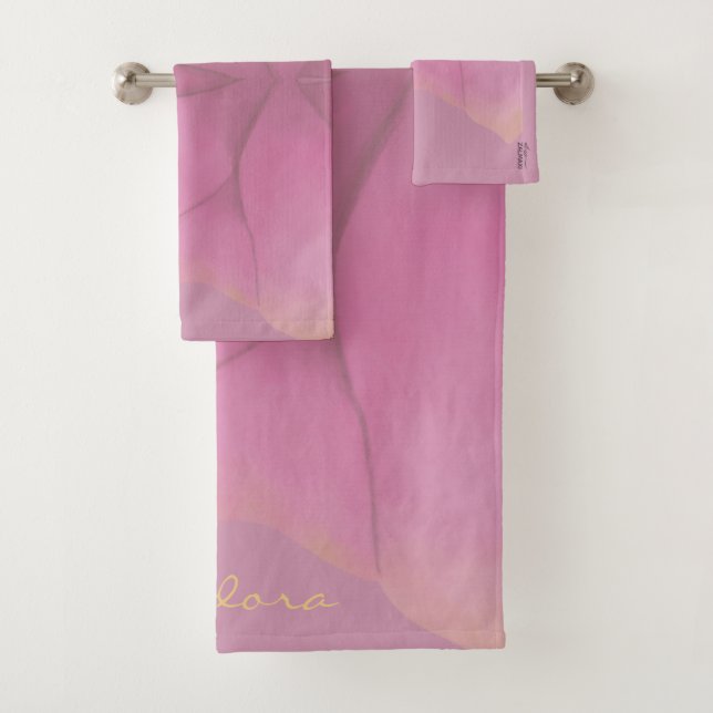 Moda Oro Fuchsia Abstract Floral Patern (In situ)
