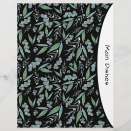 Moda Página Divisor de Receta de Eucalipto Negro