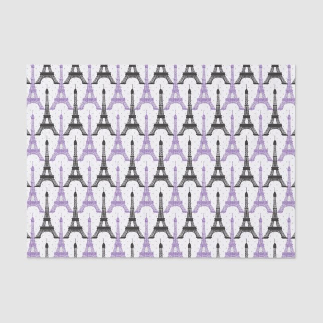 Moda Papel Purple Paris Eiffel Tower (Anverso)