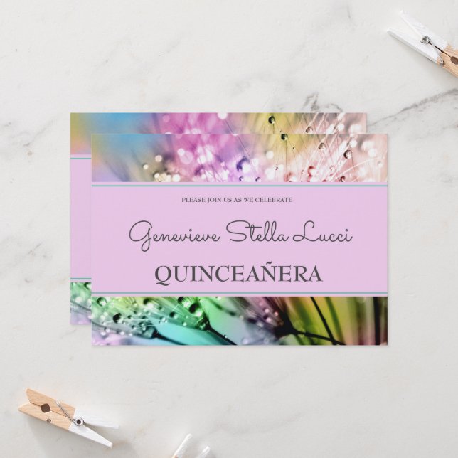 Moda paraliza la invitación a la fiesta de Quincea (Anverso/Reverso In Situ)